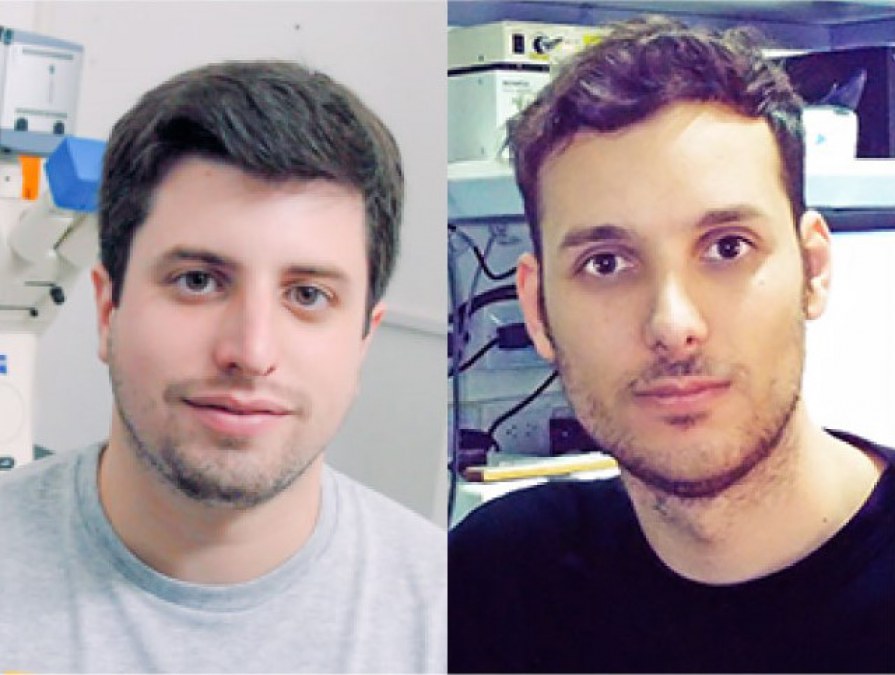 Dr. Agustín Mangiarotti (izq.) y Dr. José Ignacio Gallea, del Departamento de Química Biológica de la FCQ (UNC).